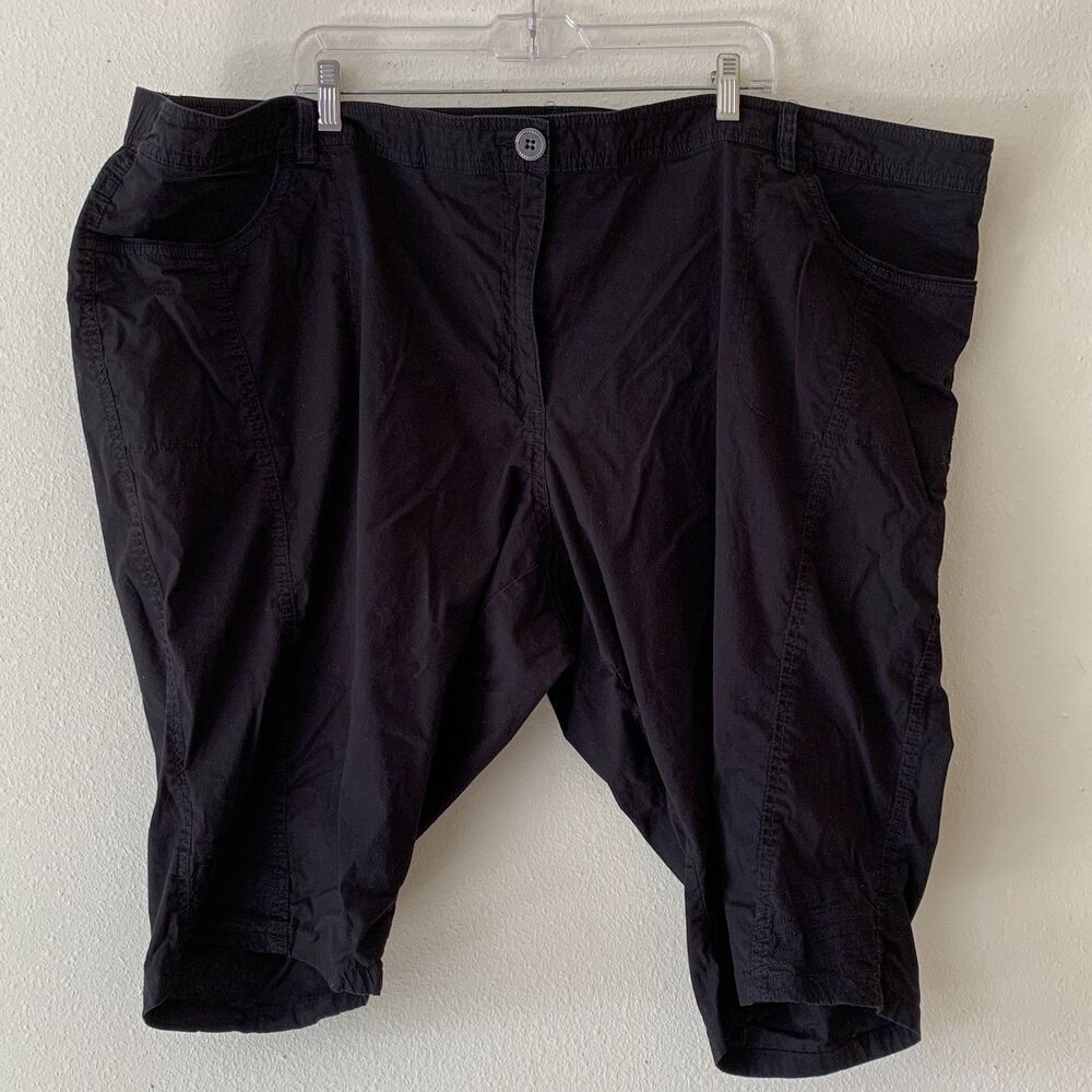 Ulla Popken Women’s Black Capri Pants Sz 30
